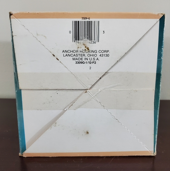 Anchor Hocking Vtg. Pumpkin Cookie Jar Clear Glass W/Lid & Box 3309G ~Pre-Owned - Picture 13 of 16